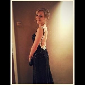 Formal Black Gown - Backless & Sexy!